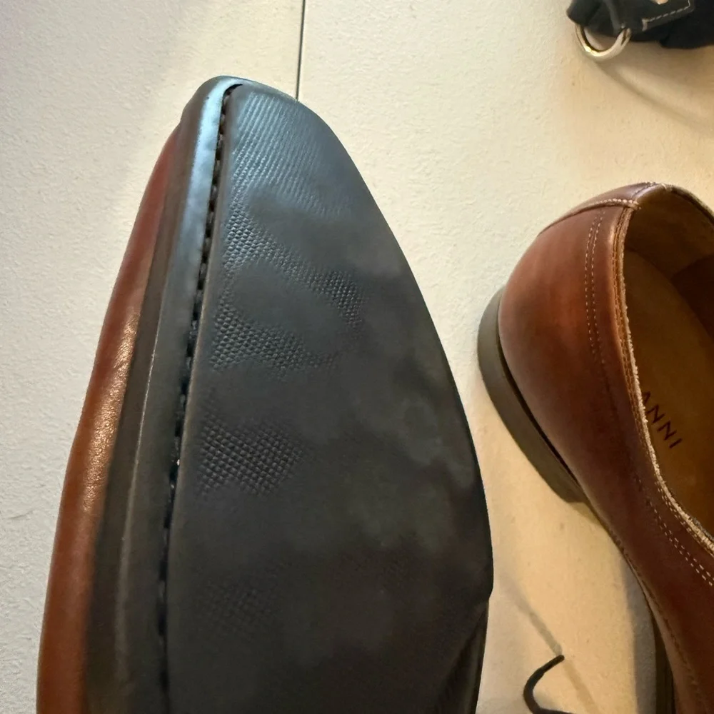 Magnanni Romelo Diversa Apron Toe Derby Cognac Brown Size 10 1/2 M MSRP $350